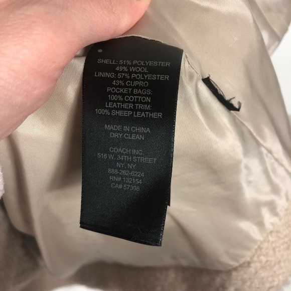 Coach wool pea coat - Picture 8 of 11